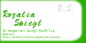 rozalia spiegl business card